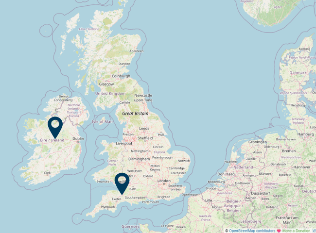 UK and Ireland map showing the regions Limab serves